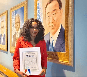 Alizé Utteryn at 3rd Annual United Nations conference 2019